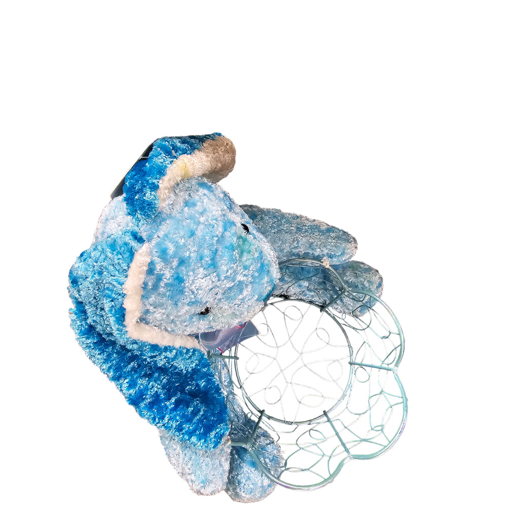 Vintage 1990s Dan Dee Blue Easter Bunny with Wire Basket - NWT - Picture 3 of 10